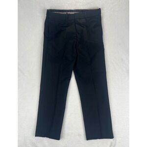 Louis Martin Men's Water Repellant Black Wool Blend Dress Pants 34